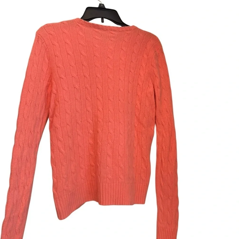 Polo by Ralph Lauren Coral Cableknit Cashmere Knit